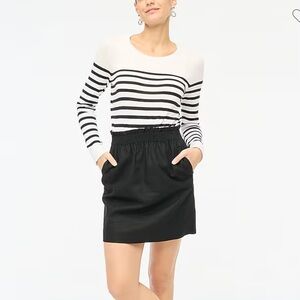 J. Crew Linen-cotton blend city skirt